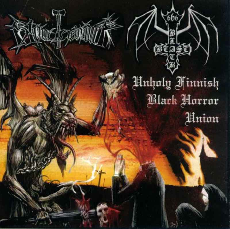 BLACK BEAST / BLOODHAMMER - Unholy Finnish Black Horror Union CD